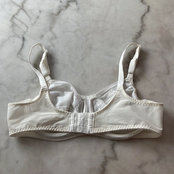 Bali Flower Underwire Unlined Full Coverage Bra 0180 Ivory White 38C - Picture 5 of 10